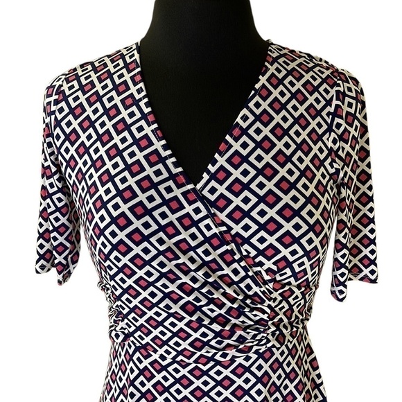 DONNA Morgan v-neck multicolored dress size 0 - Picture 1 of 7
